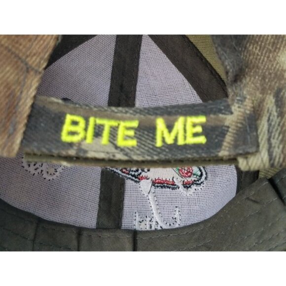 Bite Me Embroidered Fishing Lure Adjustable Camouflage Outdoor Baseball Hat Cap - Picture 9 of 10